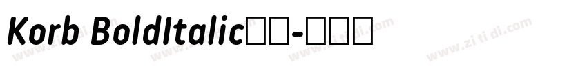 Korb BoldItalic下载字体转换